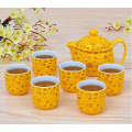 Haonai wholesale elegant ceramic tea pot custom milk pot milk cup set sugar pot set with custom design